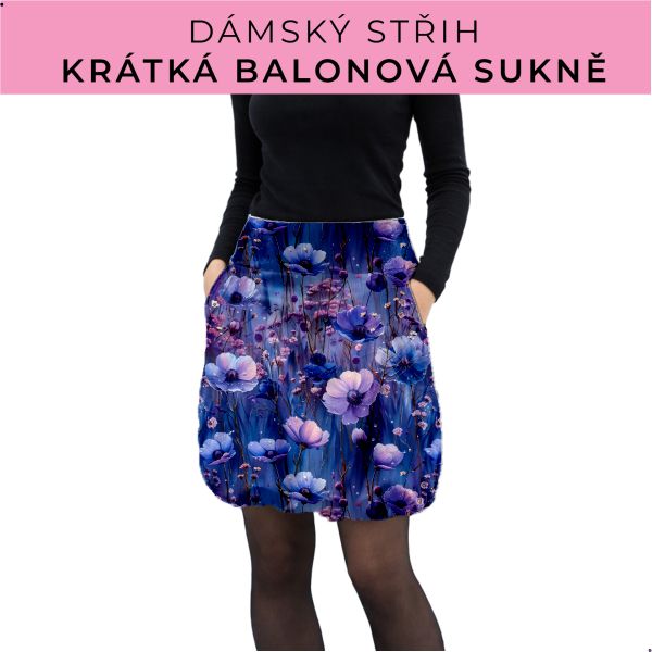 Dámský střih - balonová krátká sukně