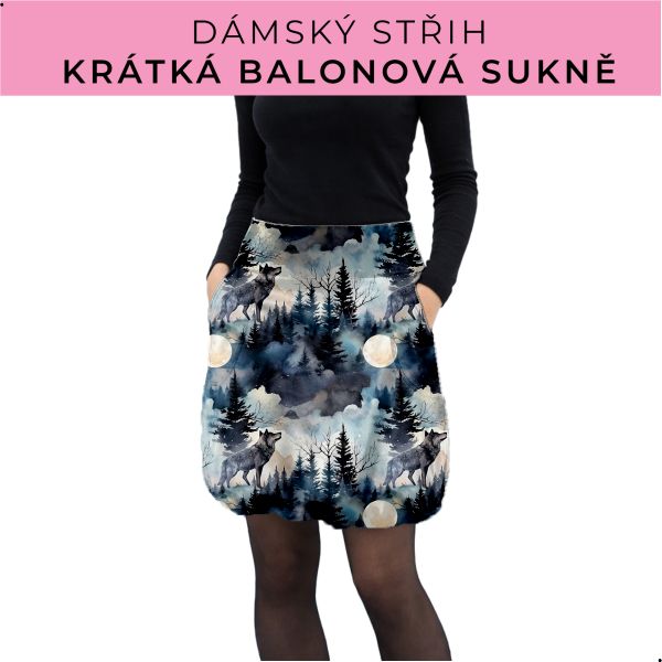 Dámský střih - balonová krátká sukně