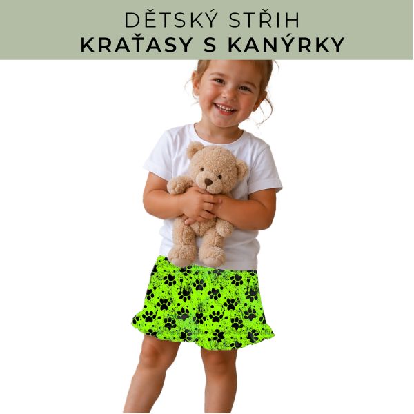 Dětský střih - Kraťásky s kanýrkem