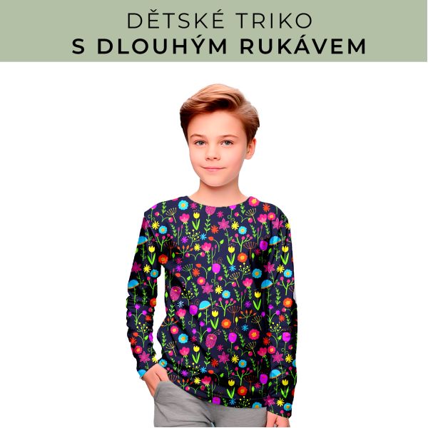 DĚTSKÝ střih - triko dlouhý rukáv