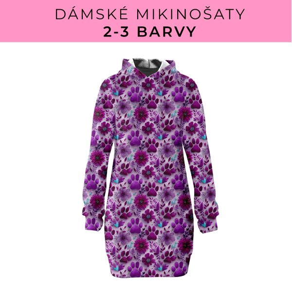 DÁMSKÝ střih - Mikinošaty 2-3 barvy