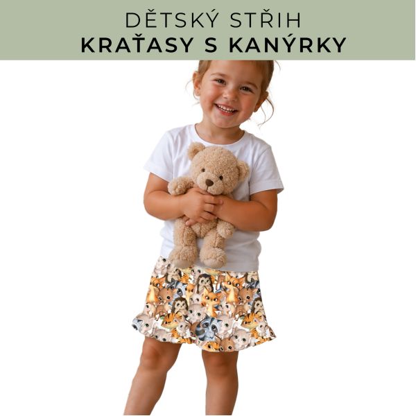 Dětský střih - Kraťásky s kanýrkem