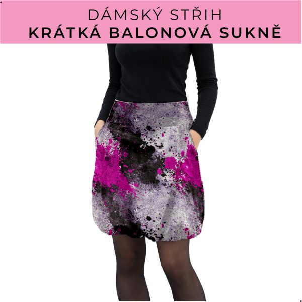 Dámský střih - balonová krátká sukně