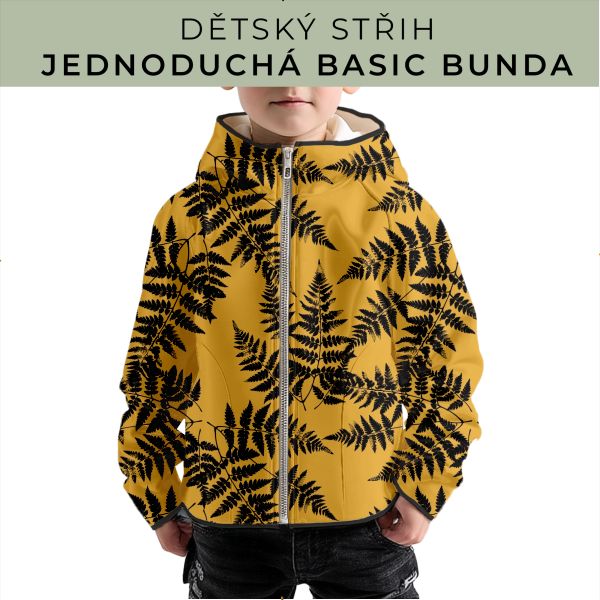 Dětský střih - jednoduchá dětská BASIC  bunda