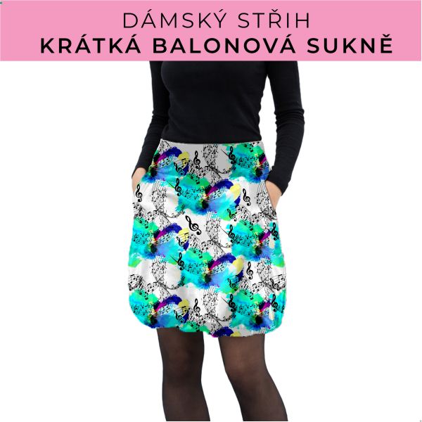 Dámský střih - balonová krátká sukně
