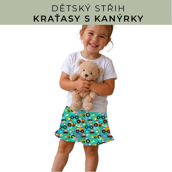 Dětský střih - Kraťásky s kanýrkem