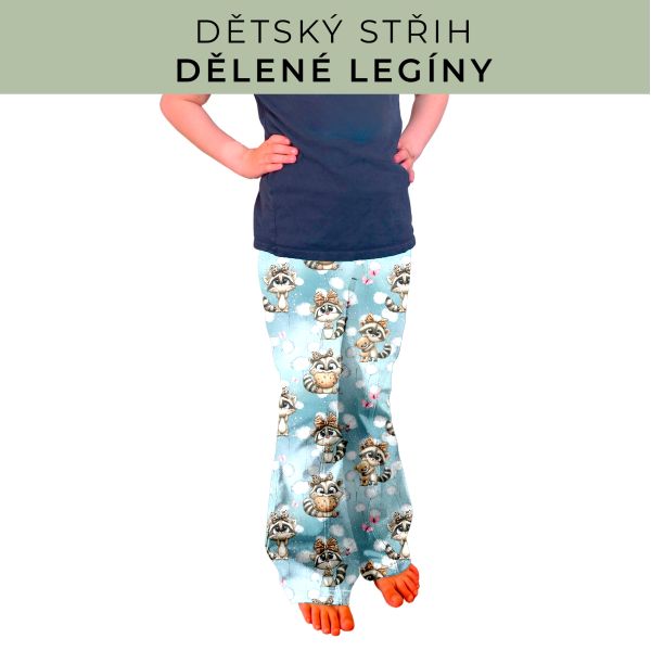 Dětský střih - Dělené legíny