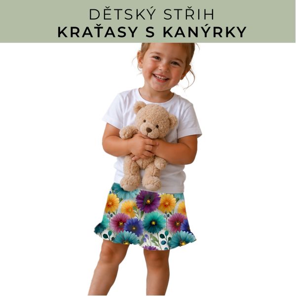 Dětský střih - Kraťásky s kanýrkem