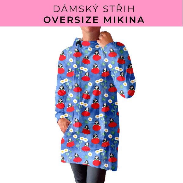 DÁMSKÝ střih - Oversize mikina