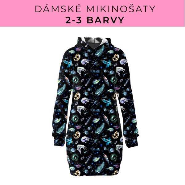 DÁMSKÝ střih - Mikinošaty 2-3 barvy