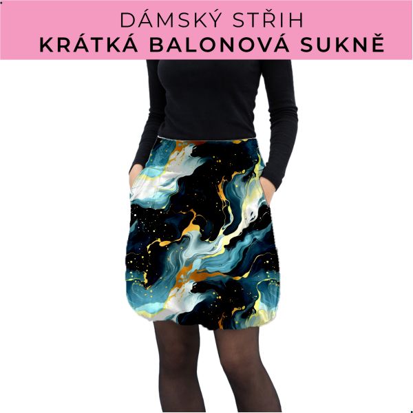 Dámský střih - balonová krátká sukně