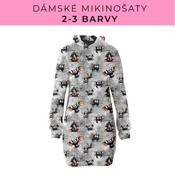 DÁMSKÝ střih - Mikinošaty 2-3 barvy