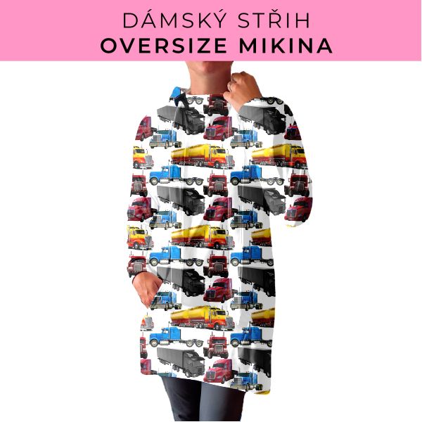 DÁMSKÝ střih - Oversize mikina
