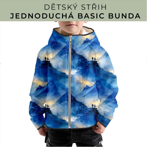 Dětský střih - jednoduchá dětská BASIC  bunda