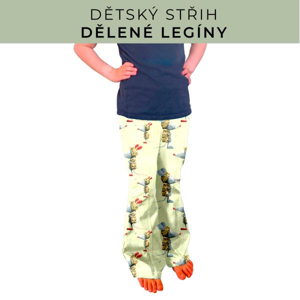 Dětský střih - Dělené legíny