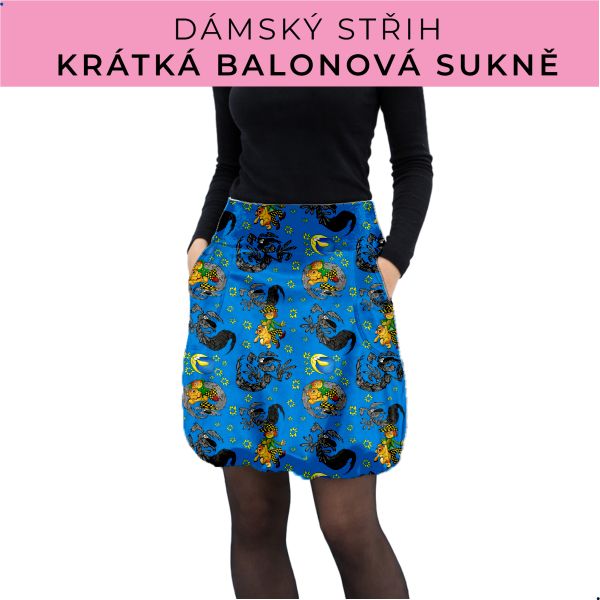Dámský střih - balonová krátká sukně