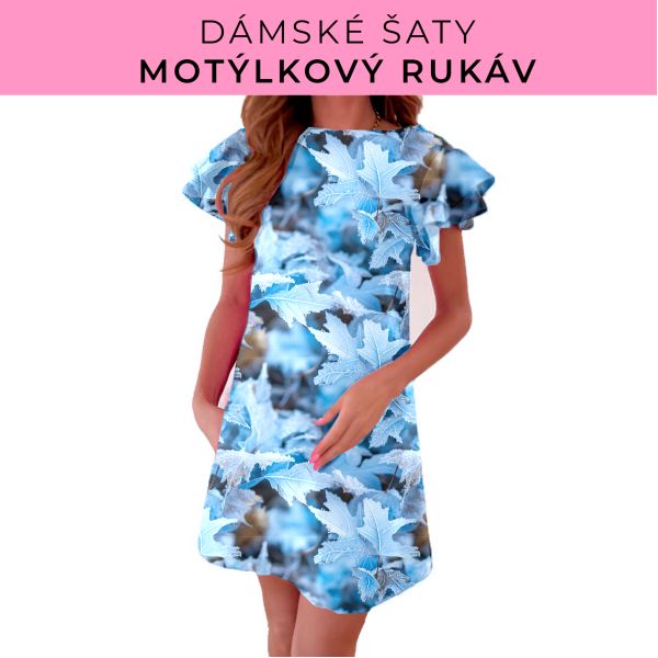 DÁMSKÝ střih - šaty s motýlkovým rukávem