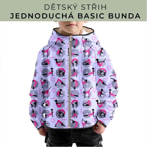 Dětský střih - jednoduchá dětská BASIC  bunda