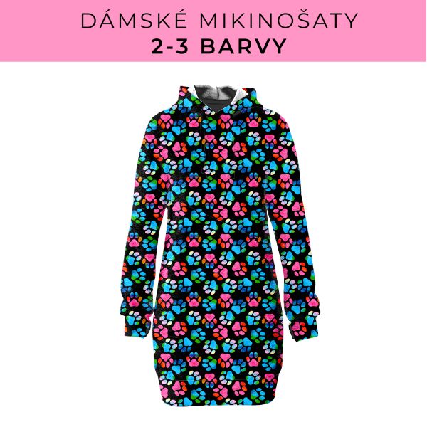 DÁMSKÝ střih - Mikinošaty 2-3 barvy
