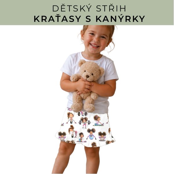 Dětský střih - Kraťásky s kanýrkem