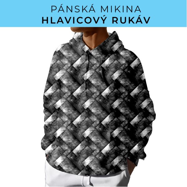 PÁNSKÝ střih - mikina s kapucí
