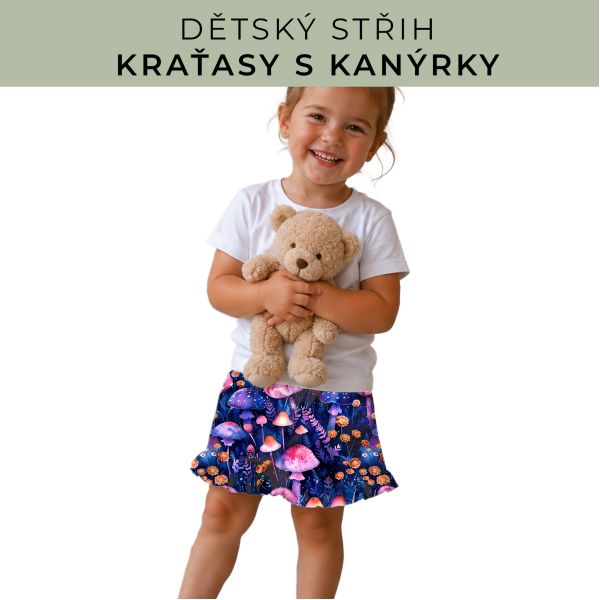 Dětský střih - Kraťásky s kanýrkem