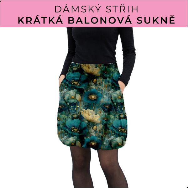 Dámský střih - balonová krátká sukně