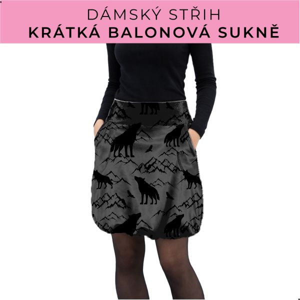 Dámský střih - balonová krátká sukně