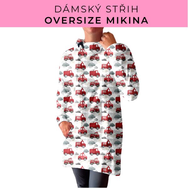 DÁMSKÝ střih - Oversize mikina