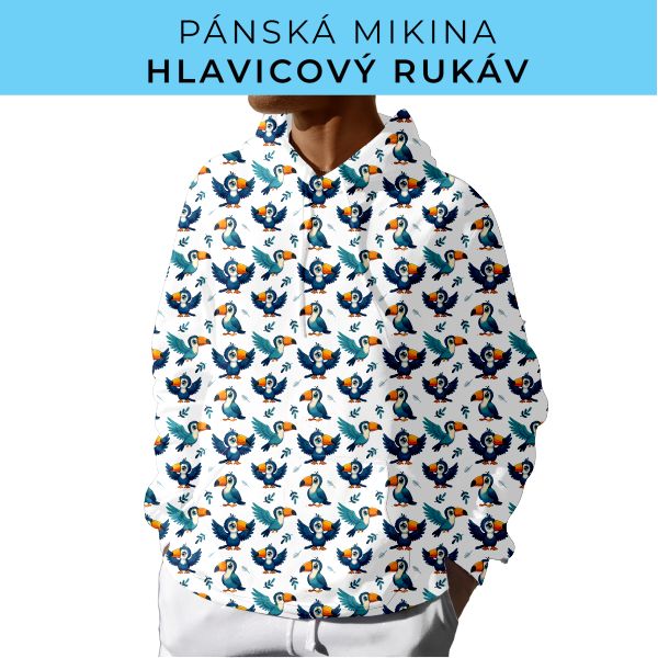 PÁNSKÝ střih - mikina s kapucí