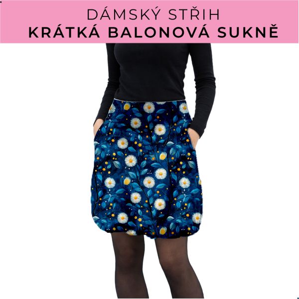 Dámský střih - balonová krátká sukně