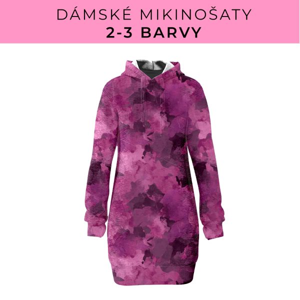 DÁMSKÝ střih - Mikinošaty 2-3 barvy
