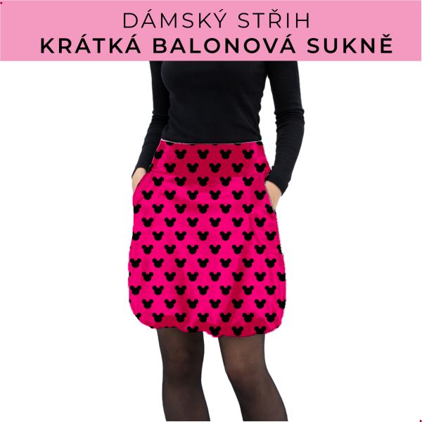 Dámský střih - balonová krátká sukně