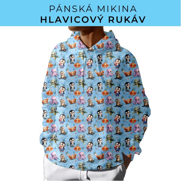PÁNSKÝ střih - mikina s kapucí