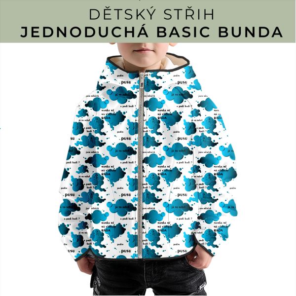 Dětský střih - jednoduchá dětská BASIC  bunda