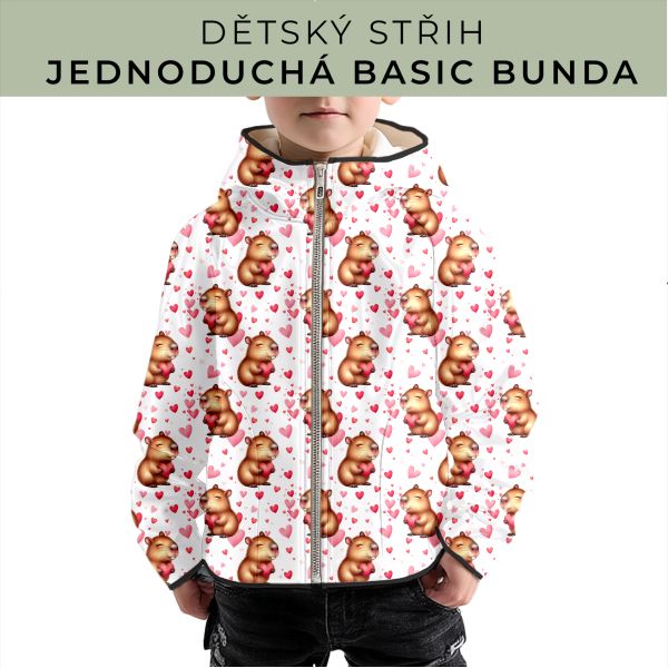 Dětský střih - jednoduchá dětská BASIC  bunda