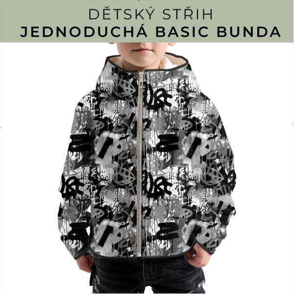 Dětský střih - jednoduchá dětská BASIC  bunda