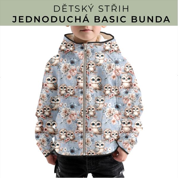 Dětský střih - jednoduchá dětská BASIC  bunda