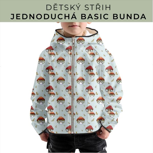 Dětský střih - jednoduchá dětská BASIC  bunda