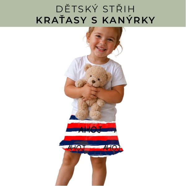 Dětský střih - Kraťásky s kanýrkem