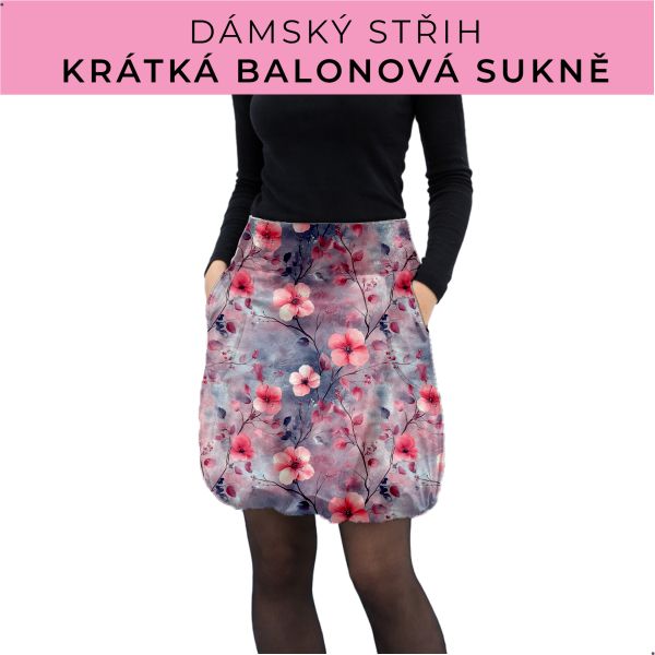 Dámský střih - balonová krátká sukně
