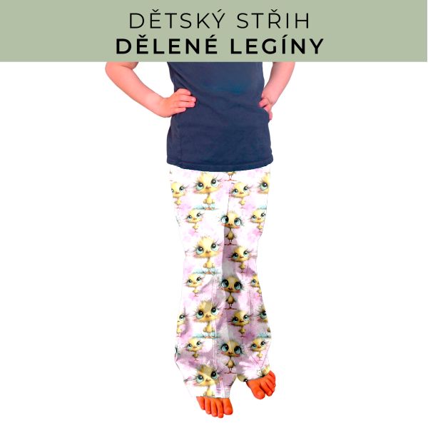 Dětský střih - Dělené legíny