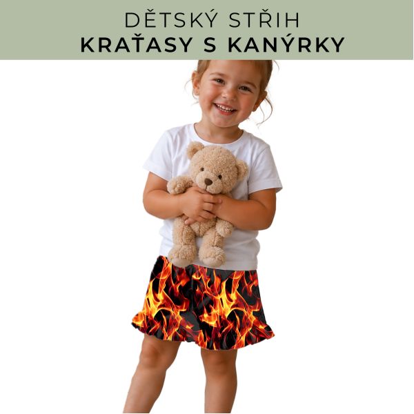 Dětský střih - Kraťásky s kanýrkem