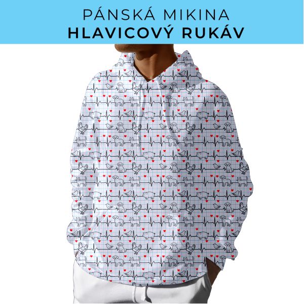 PÁNSKÝ střih - mikina s kapucí