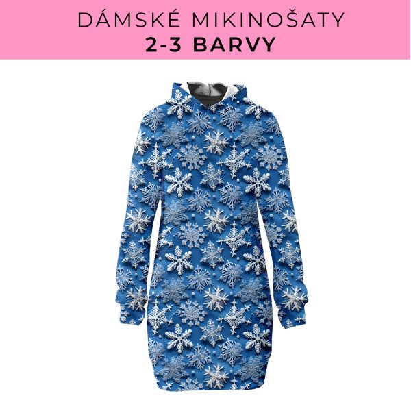 DÁMSKÝ střih - Mikinošaty 2-3 barvy