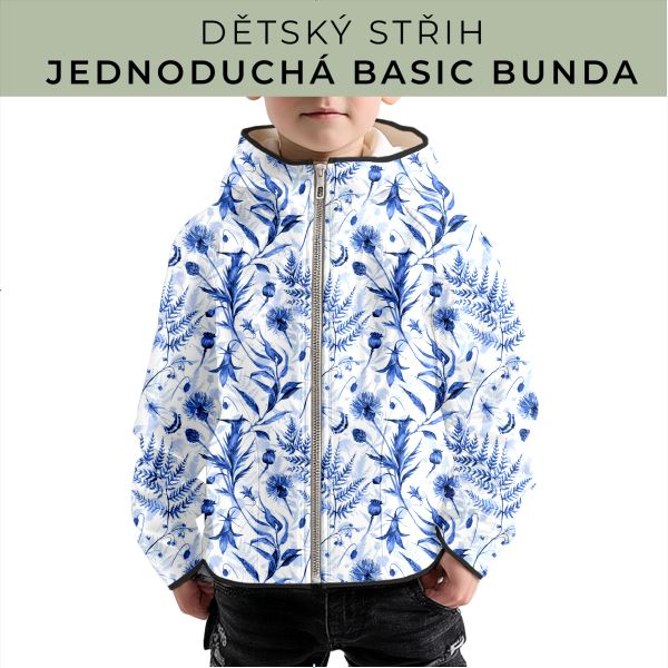 Dětský střih - jednoduchá dětská BASIC  bunda