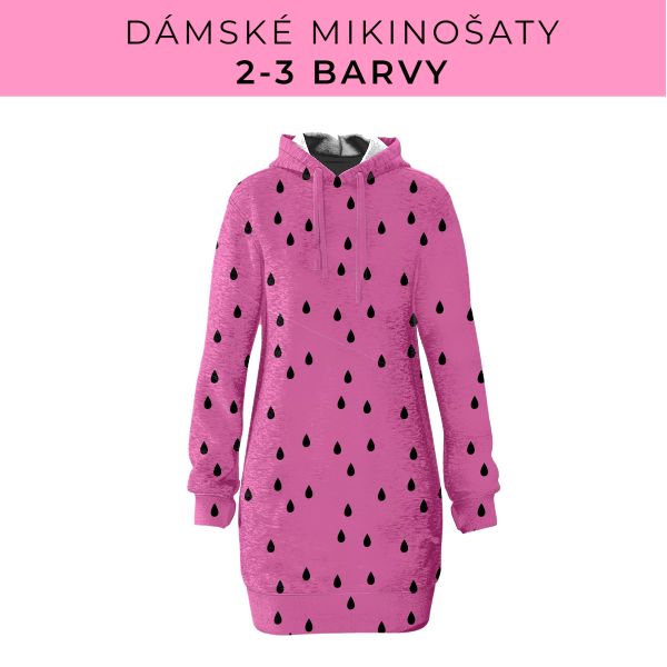 DÁMSKÝ střih - Mikinošaty 2-3 barvy