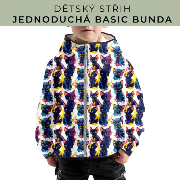 Dětský střih - jednoduchá dětská BASIC  bunda