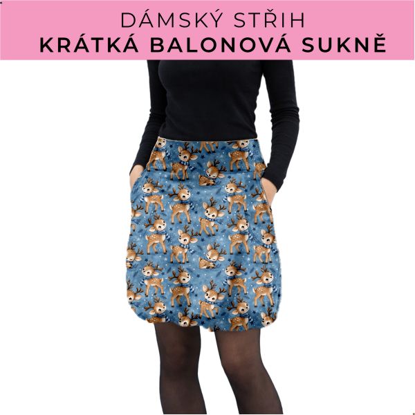 Dámský střih - balonová krátká sukně