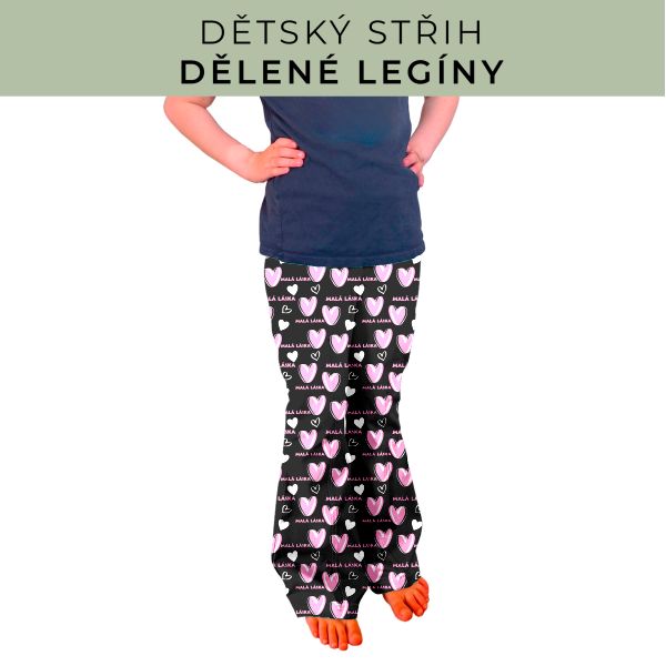 Dětský střih - Dělené legíny